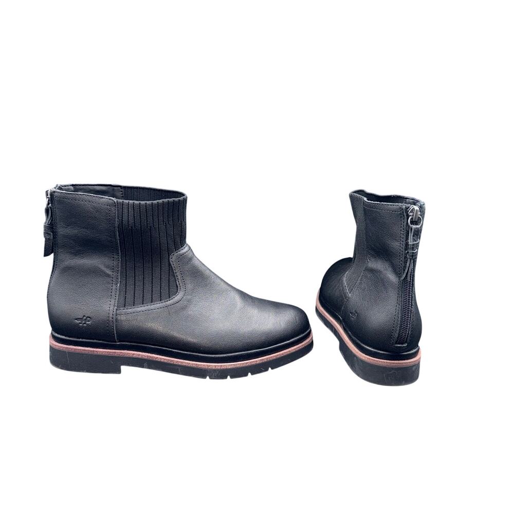 Hush Puppies PW-Vola Black Leather Chelsea Boots Women’s 8.5 Waterproof